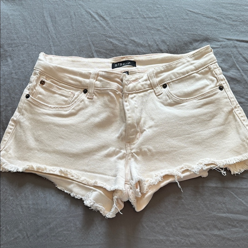 STS Blue Off-White/very light pink Denim Shorts